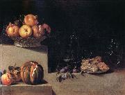 Still life wtih Fruit and Glassware HAMEN, Juan van der